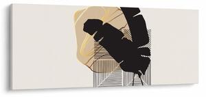 Slika - Apstrakcija s tropskim lišćem N⁰4 (120x50 cm)