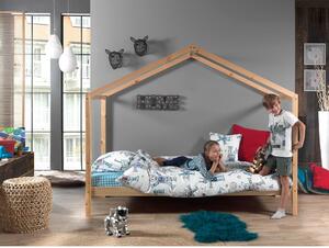 Dječji krevet od masivnog bora u obliku kućice 90x200 cm u prirodnoj boji DALLAS – Vipack