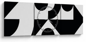 Slika - Geometrijska apstrakcija N⁰1 (sa satom) (90x30 cm)