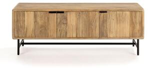 TV komoda od masivnog manga u prirodnoj boji 145x50x40 cm Mundra – MOME
