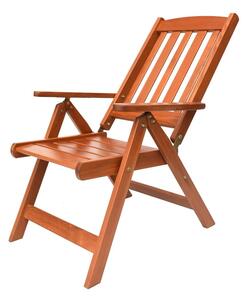 Smeđa vrtna stolica od masivnog drveta Luisa – Rojaplast