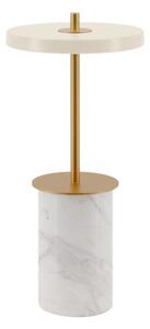 Krem mramorna LED stolna lampa s mogućnosti zatamnjivanja s metalnim sjenilom (visina 25,5 cm) Asteria Move Mini – UMAGE