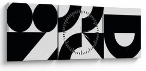 Slika - Geometrijska apstrakcija N⁰2 (sa satom) (90x30 cm)