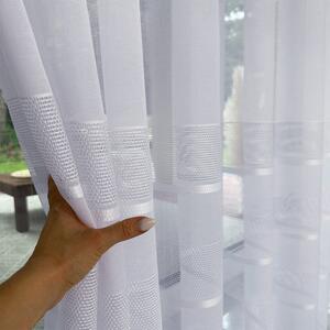 Tkanina za zavjese Batist Stripe bijela vis. 3,00 m