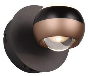 Crna/u bakrenoj boji LED zidna lampa ø 10 cm Orbit – Trio Select