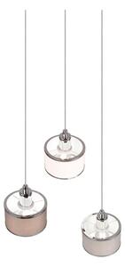 Bež/u srebrnoj boji viseća svjetiljka s tekstilnim sjenilom ø 29 cm Kaprun – Trio