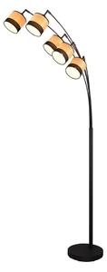 Crna/u prirodnoj boji stojeća svjetiljka (visina 200 cm) Bolzano – Trio