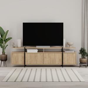 TV komoda u dekoru hrasta u prirodnoj boji 160x48 cm Hinoa – Marckeric