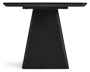 Crni blagovaonski stol s pločom stola u dekoru hrasta 90x180 cm Star – Furnhouse