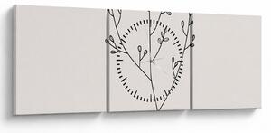 Slika - Livadni cvijet N⁰3 (sa satom) (90x30 cm)