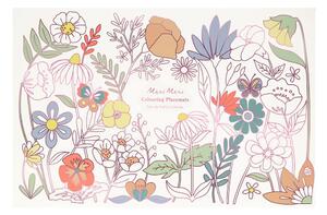 Papirnati podmetač 8 kom 28x42.5 cm Butterflies & Flowers – Meri Meri
