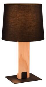 Crna/u prirodnoj boji LED stolna lampa s tekstilnim sjenilom (visina 50 cm) Rahul – Trio