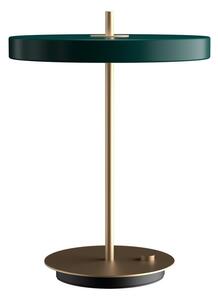 Tamno zelena LED stolna lampa s mogućnosti zatamnjivanja s metalnim sjenilom (visina 41,5 cm) Asteria Table – UMAGE
