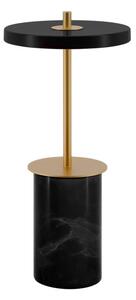 Crna mramorna LED stolna lampa s mogućnosti zatamnjivanja s metalnim sjenilom (visina 25,5 cm) Asteria Move Mini – UMAGE