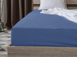 Jersey plahta s likrom plava 180 x 200 cm