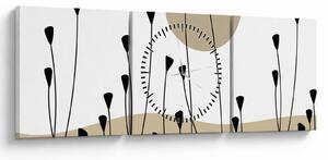 Slika - Grafička livada N⁰2 (sa satom) (90x30 cm)