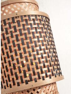 Crna/u prirodnoj boji stolna lampa s bambusovim sjenilom (visina 45 cm) Bhutan – Good&Mojo