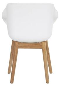 Bijele plastične vrtne stolice u setu 2 kom Sophie Teak – Hartman