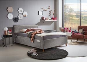 Sivi dječji krevet s prostorom za odlaganje 90x200 cm Fun – Meise Möbel