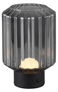 Crna/siva LED stolna lampa s mogućnosti zatamnjivanja sa staklenim sjenilom (visina 19,5 cm) Lord – Trio