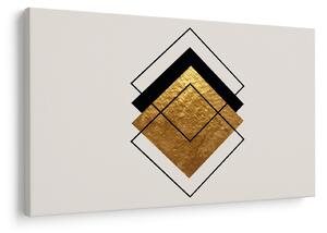 Slika - Apstrakcija zlatno-bijela N⁰1 (90x60 cm)