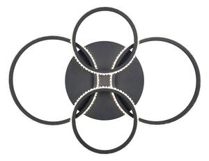 Crna LED stropna svjetiljka 49.5x65.5 cm Cires – Trio