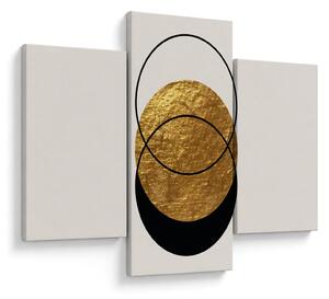 Slika - Apstrakcija zlatno-bijela N⁰2 (90x60 cm)
