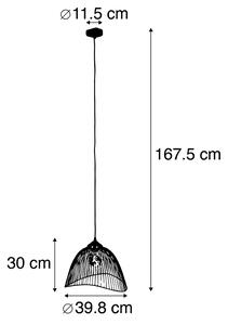 Dizajn viseća svjetiljka mesing 39,8 cm - Pia