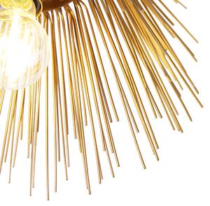 Art Deco stropna svjetiljka zlatna - metla