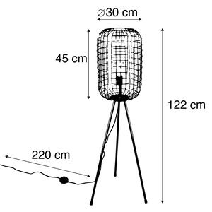 Moderna podna svjetiljka stativ mesing - Barir
