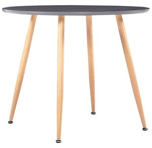 VidaXL Blagovaonski stol sivi i boja hrasta 90 x 73,5 cm MDF