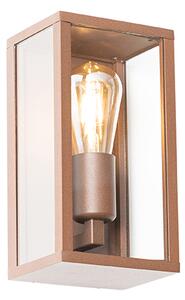 Industrijska zidna svjetiljka hrđavo smeđa 26 cm IP44 - Charlois