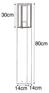 Industrijska stojeća vanjska svjetiljka hrđavo smeđa 80 cm IP44 - Charlois
