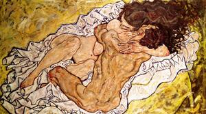 Reprodukcija The Embrace (1917), Egon Schiele