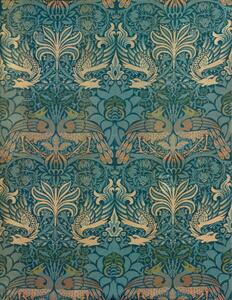 Reprodukcija Peacock and Dragon Textile Design, c.1880, Morris, William