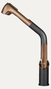 Idealaqua Higold 4.0 miješalica za sudoper sa tušem, black/rose gold