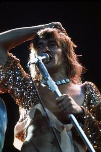 Fotografija Rod Stewart in concert with rock band The Faces, 1972