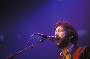 Fotografija British guitarist, singer and songwriter Eric Clapton, Rome, Palaeur, 1987