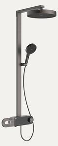 Idealaqua tuš sistem termostatski LED displeyom i 4 funkcije, gun metal