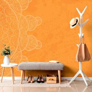Tapeta narančasta arabeska na apstraktnoj pozadini