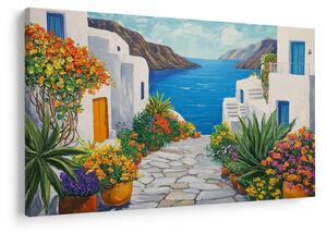 Slika - Grčka uličica (90x60 cm)