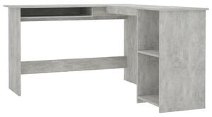 VidaXL Kutni radni stol siva boja betona 120 x 140 x 75 cm od iverice