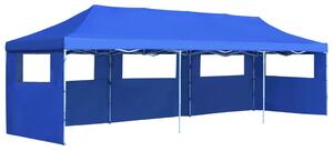VidaXL Sklopivi šator za zabave s 5 bočnih zidova 3 x 9 m plavi