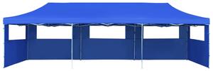VidaXL Sklopivi šator za zabave s 5 bočnih zidova 3 x 9 m plavi