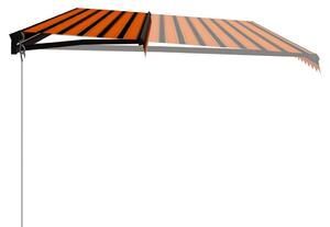 VidaXL Tenda na ručno uvlačenje 600 x 300 cm narančasto-smeđa