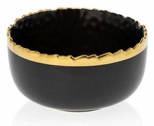 Keramička zdjela KATI 11,5 cm crna/zlatna