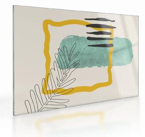 Staklena slika - Listovi sažetaka N⁰2 (70x50 cm)