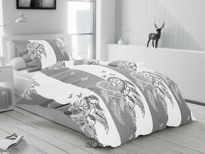 Pamučna posteljina TIRSO sivo-bijela Dimenzije posteljine: 70 x 90 cm | 140 x 220 cm