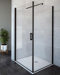 Aquaestil tuš vrata za kabinu Oasis D+W, 80 cm, jednokrilna, crna/prozirno
