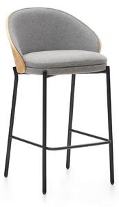 Siva/u prirodnoj boji barska stolica (visine sjedala 65 cm) Eamy – Kave Home